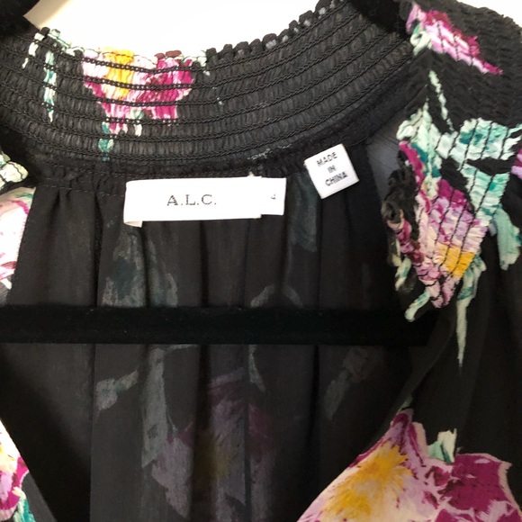 A.L.C. Venetia Floral Silk Blouse NWOT - Picture 3 of 9